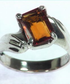 Madera Citrine Gemstone Set in Sterling Silver Ring RSS474