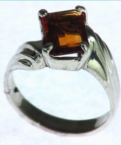Madera Citrine Gemstone Set in Sterling Silver Ring RSS474