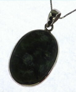 Jade (Australian) National Genuine Gemstone Set in Silver Pendent PSS,1136