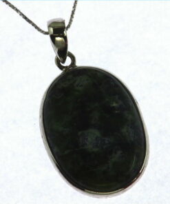 Jade (Australian) National Genuine Gemstone Set in Silver Pendent PSS,1136