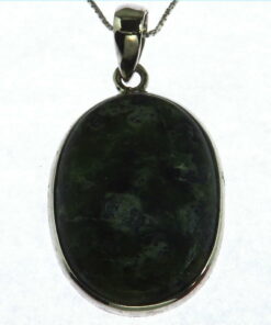 Jade (Australian) National Genuine Gemstone Set in Silver Pendent PSS,1136