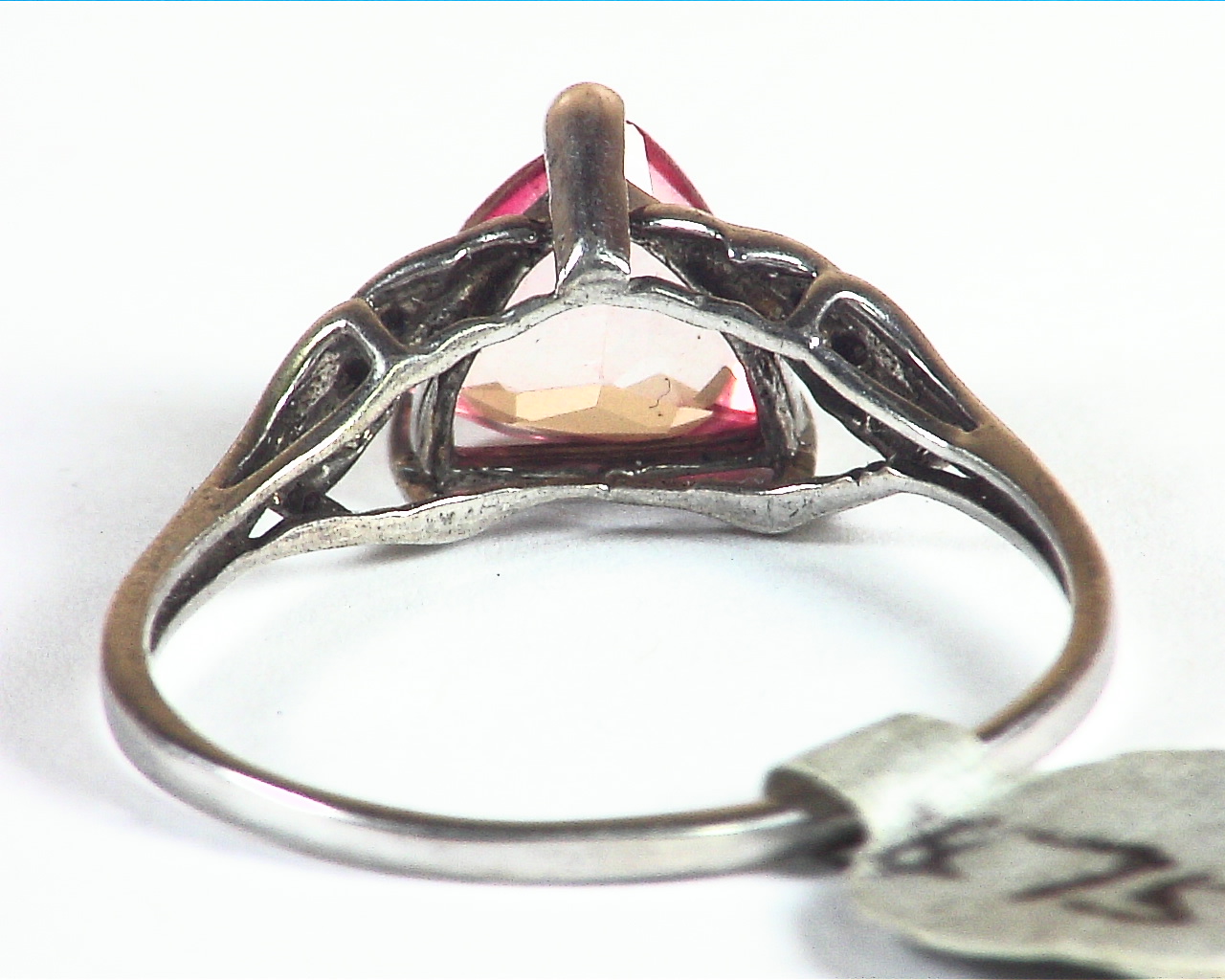 Rose Quartz Sterling Silver Lady's Ring RSS,511 - Image 4