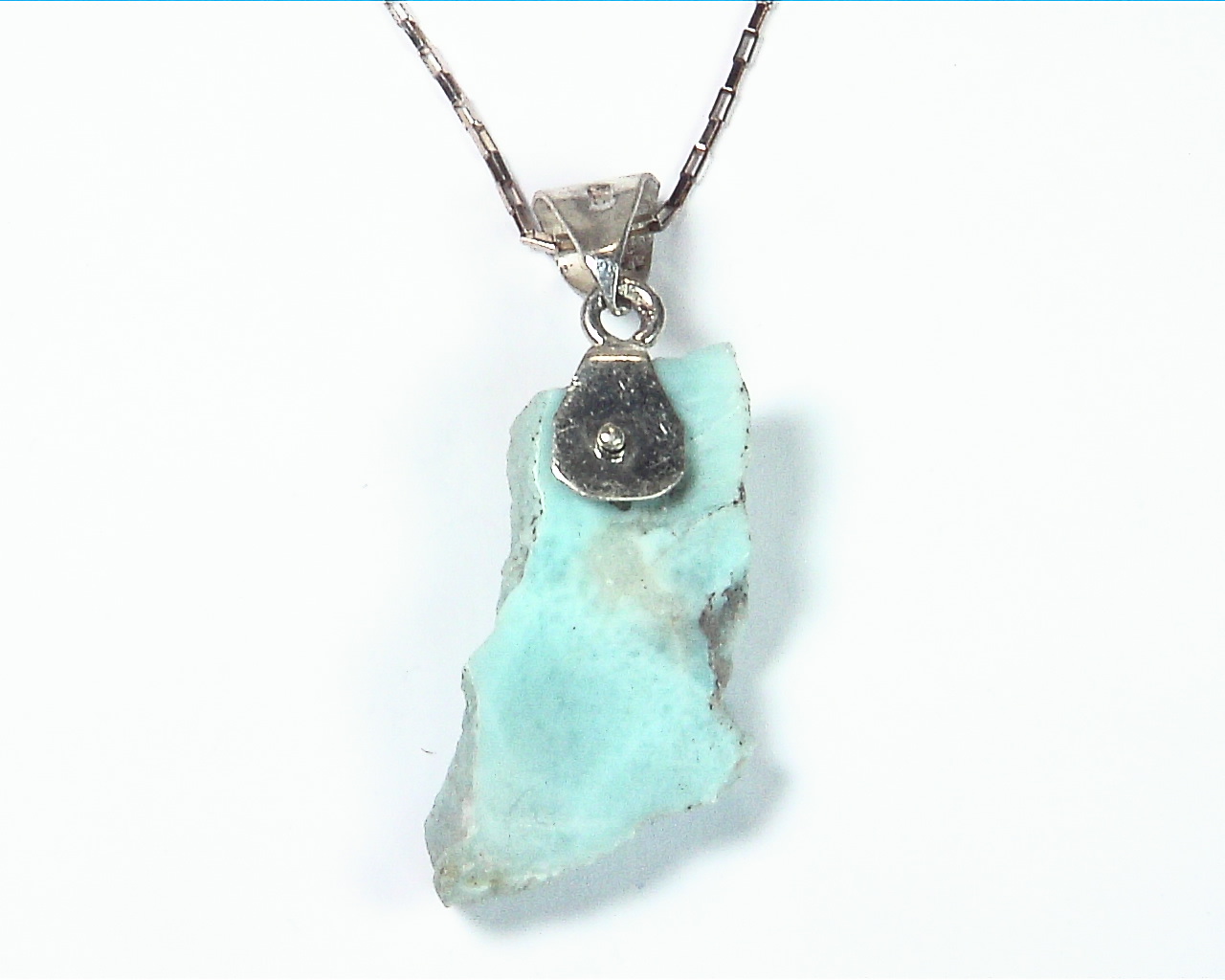 Larimar Natural Genuine Gemstone sterling Silver Pendent PSS,964 - Image 5