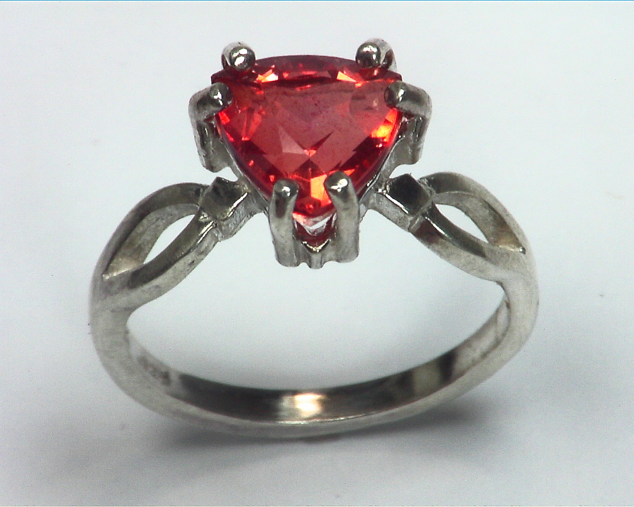 Rose Quartz Sterling Silver Lady's Ring RSS,637 - Image 6