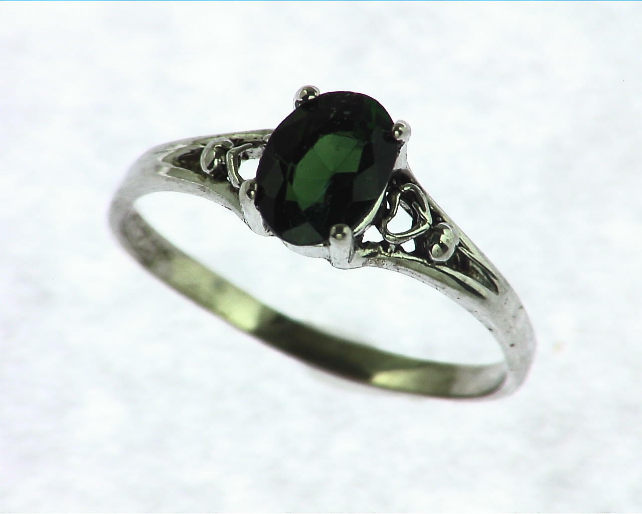 Tourmaline (Indicolite) Natural Genuine Gemstone set in Silver Ring RSS,745 - Image 2