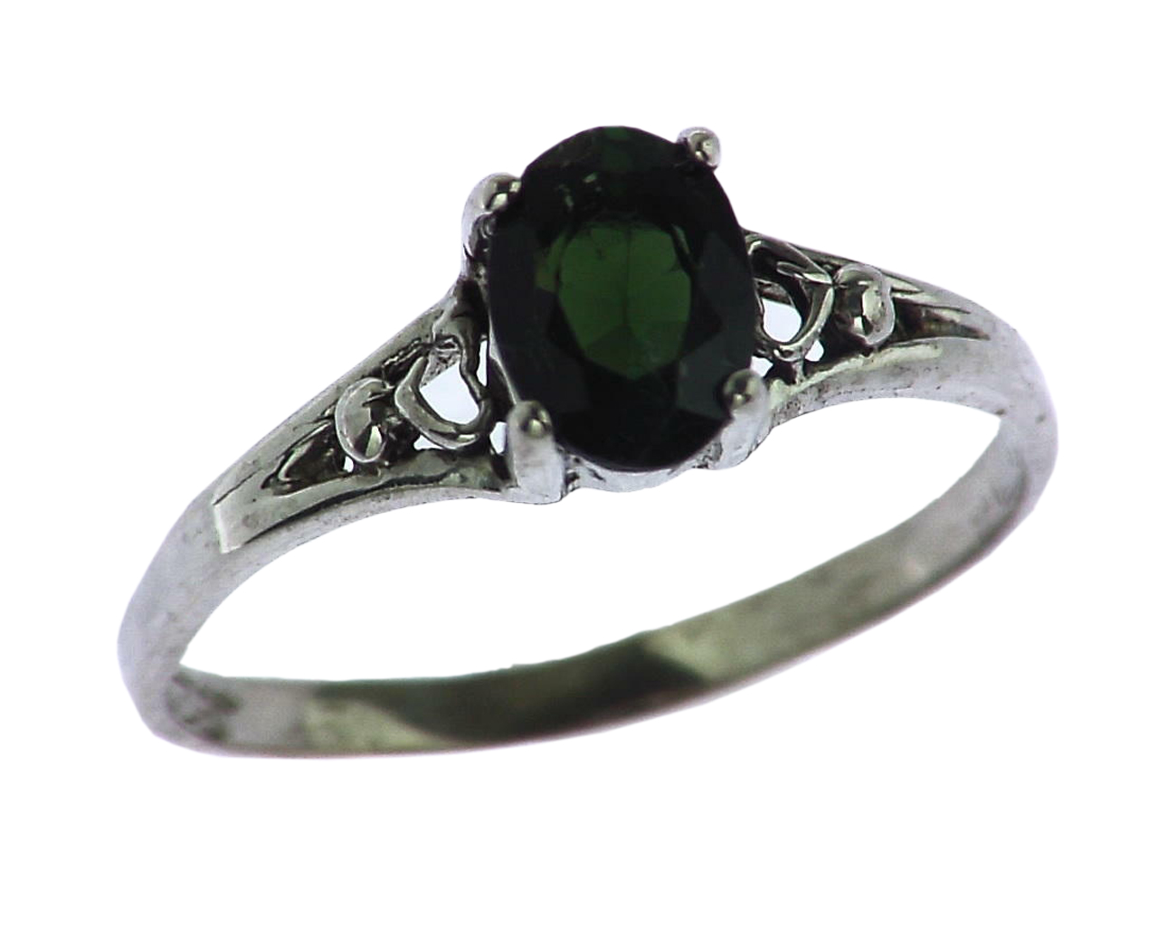 Tourmaline (Indicolite) Natural Genuine Gemstone set in Silver Ring RSS,745 - Image 3
