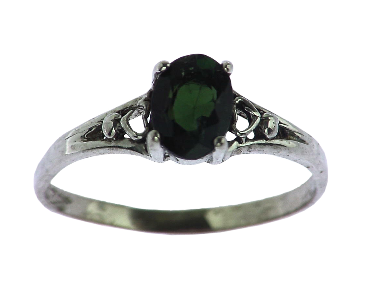 Tourmaline (Indicolite) Natural Genuine Gemstone set in Silver Ring RSS,745 - Image 4