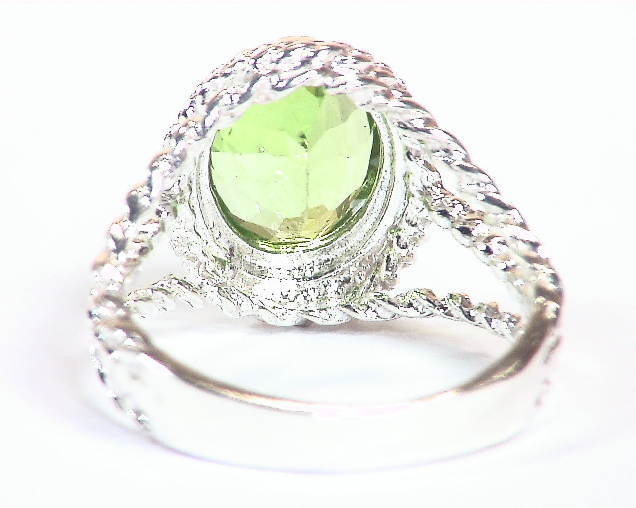 Peridot Natural genuine gemstone Sterling Silver Ring RSS,1109 - Image 4