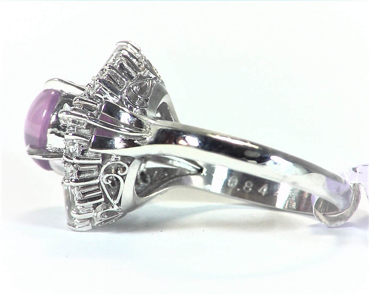 Star Ruby Natural Genuine Gemstone,Diamond,Platinum, Lady,s Ring,RFK,384 - Image 5