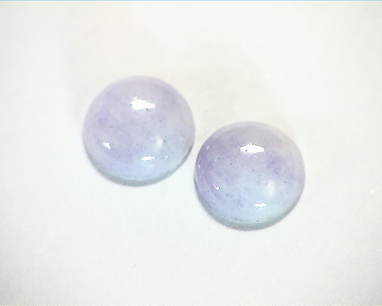 Agate White Round Gemstone Matched Pair 3.43 CT GSG 306 - Image 6