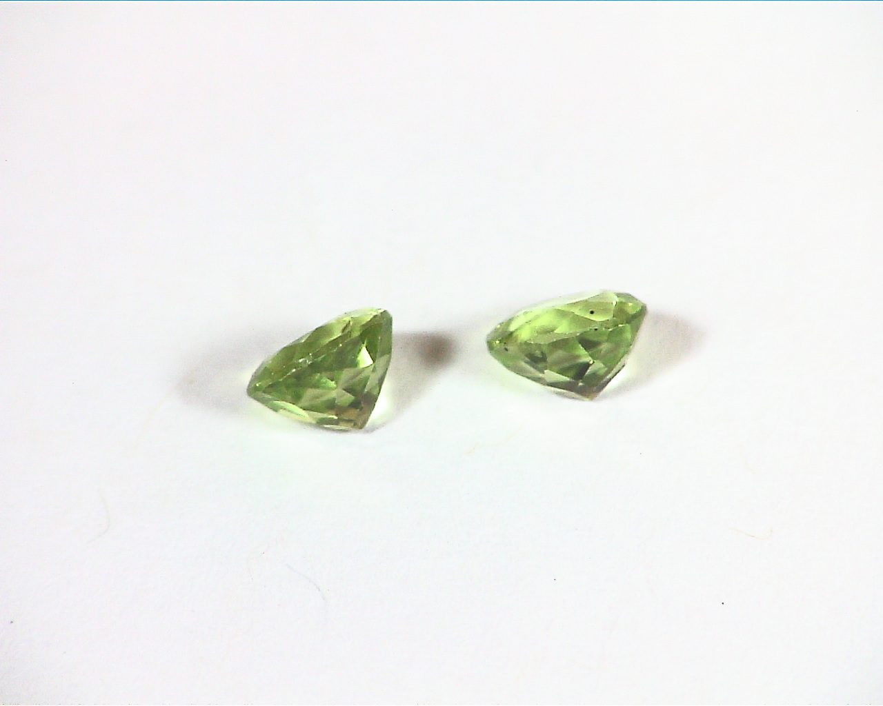 Peridot Natural Genuine Gemstone Matched Pair 1.09 CT GSG,461 - Image 7