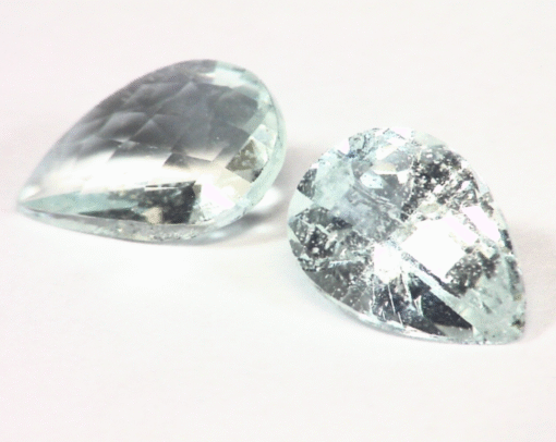 Aquamarine Natural Genuine Gemstone Matched Pair GSG,260 - Image 6