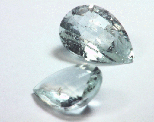 Aquamarine Natural Genuine Gemstone Matched Pair GSG,260 - Image 3