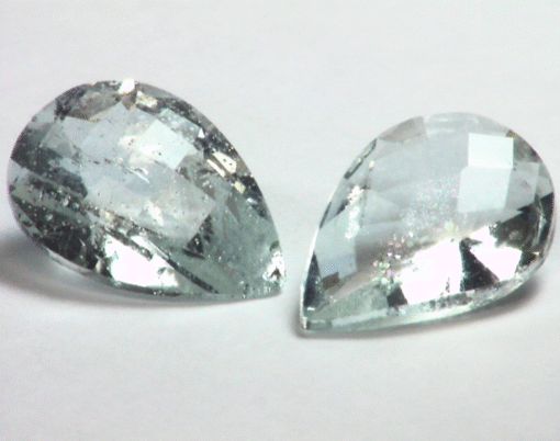 Aquamarine Natural Genuine Gemstone Matched Pair GSG,260 - Image 2