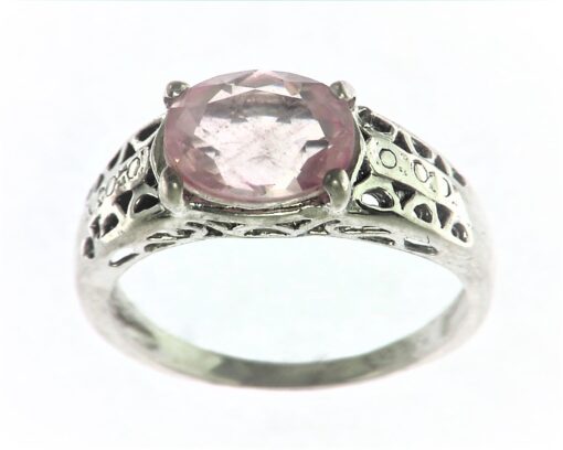 Rose Quarts Silver Ring, RSS,446