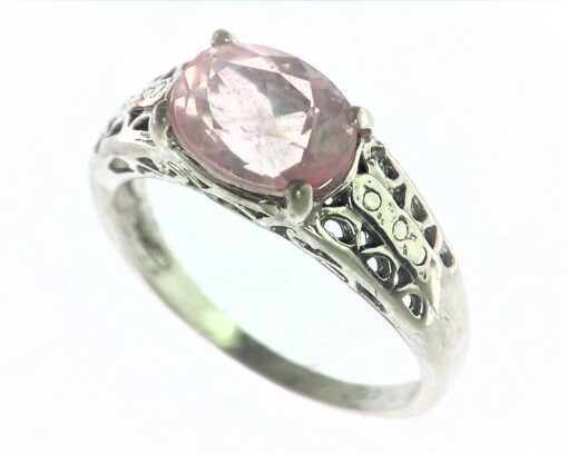 Rose Quarts Silver Ring, RSS,446 - Image 3