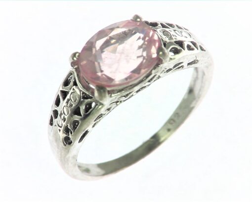 Rose Quarts Silver Ring, RSS,446 - Image 4