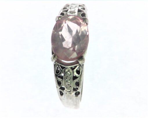 Rose Quarts Silver Ring, RSS,446 - Image 7