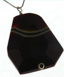 Agate Natural Genuine Gemstone Sterling Silver Pendent PSS,1002