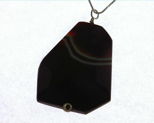 Agate Natural Genuine Gemstone Sterling Silver Pendent PSS,1002