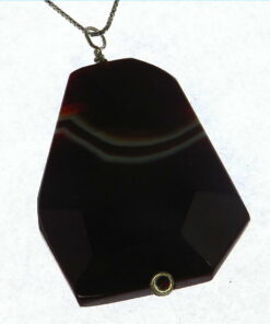 Agate Natural Genuine Gemstone Sterling Silver Pendent PSS,1002