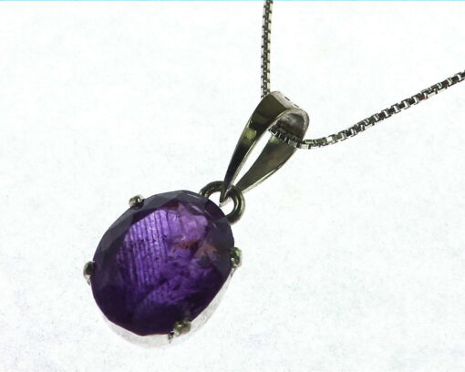 Amethyst Sterling Silver Pendent.