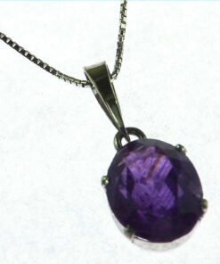 Amethyst Sterling Silver Pendent.