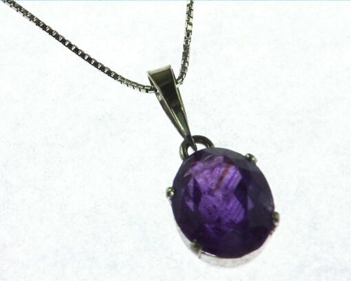 Amethyst Sterling Silver Pendent.
