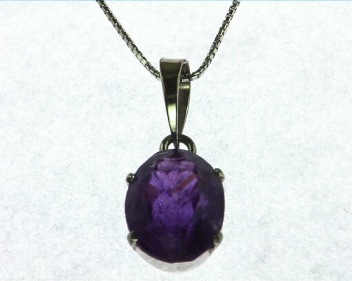 Amethyst Sterling Silver Pendent.