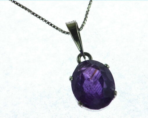 Amethyst Sterling Silver Pendent.