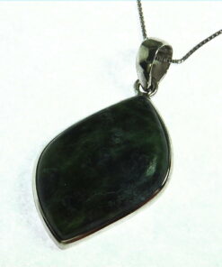 Jade (Australian) National Genuine Gemstone Set in Silver Pendent PSS,1137