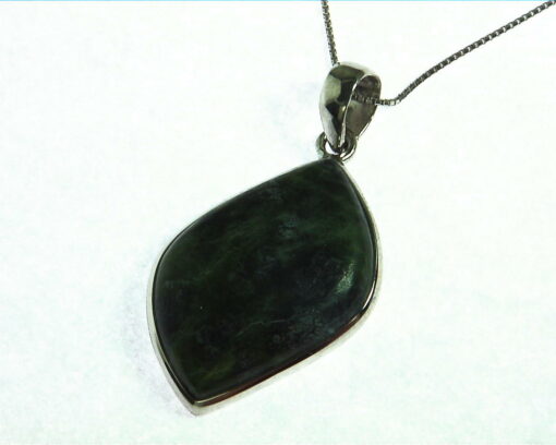 Jade (Australian) National Genuine Gemstone Set in Silver Pendent PSS,1137