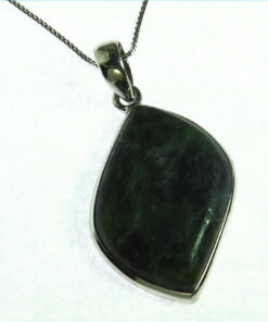 Jade (Australian) National Genuine Gemstone Set in Silver Pendent PSS,1137