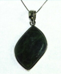 Jade (Australian) National Genuine Gemstone Set in Silver Pendent PSS,1137