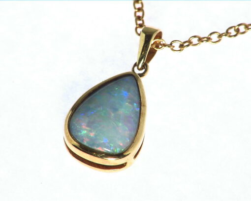 Black Opal Gold Pendant