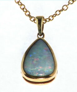 Black Opal Gold Pendant