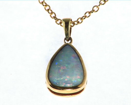 Black Opal Gold Pendant