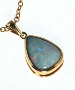 Black Opal Gold Pendant