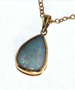 Black Opal Gold Pendant