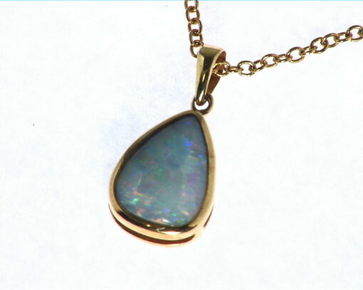 Black Opal Gold Pendant