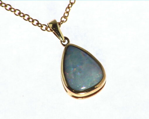 Black Opal Gold Pendant