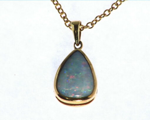 Black Opal Gold Pendant