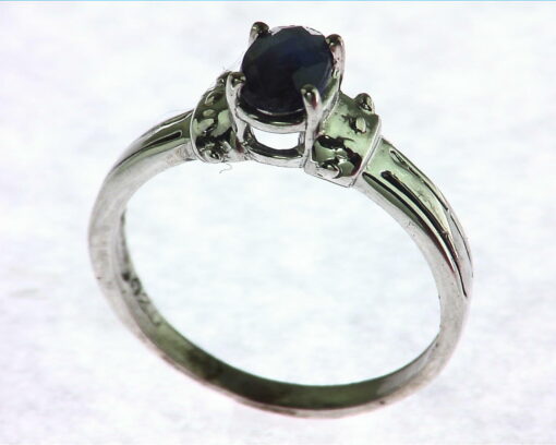 Blue Sapphire Sterling Silver Ring