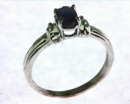 Blue Sapphire Sterling Silver Ring