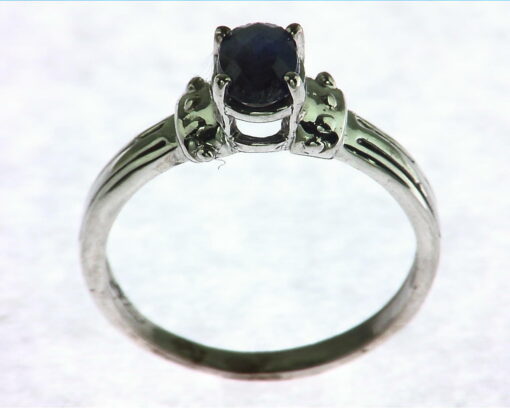 Blue Sapphire Sterling Silver Ring