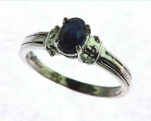 Blue Sapphire Sterling Silver Ring
