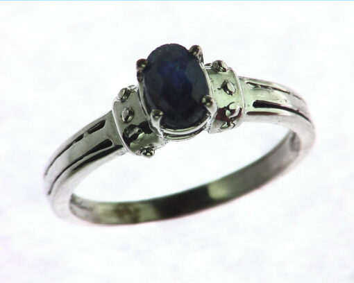 Blue Sapphire Sterling Silver Ring