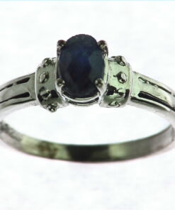 Blue Sapphire Sterling Silver Ring