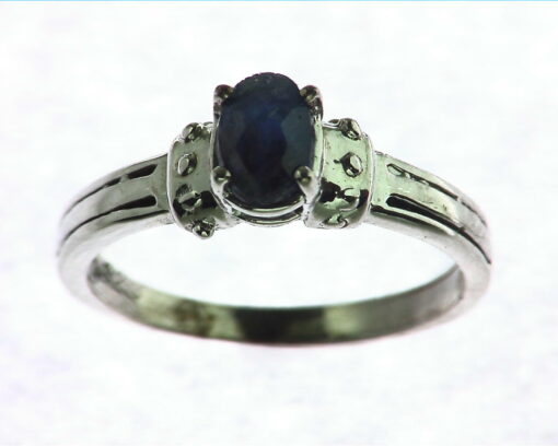 Blue Sapphire Sterling Silver Ring