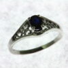 Blue Sapphire Sterling Silver Ring